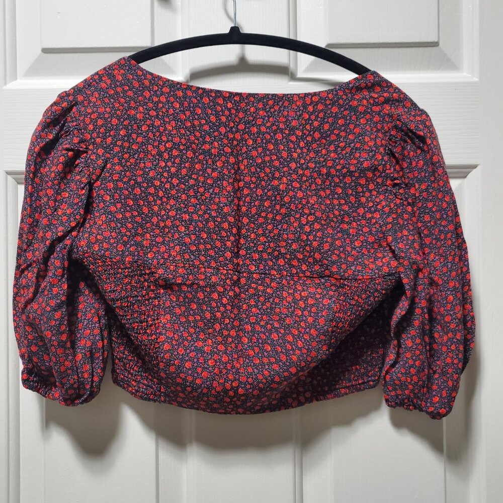 Zara Floral Print Crop Top - Picture 3 of 4